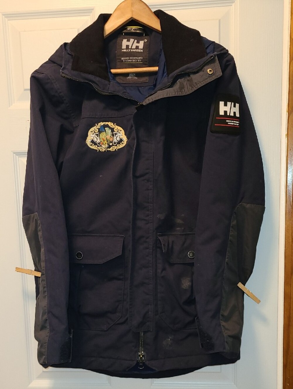 Helly Hansen Hooded Heavy Duty Coat- Navy